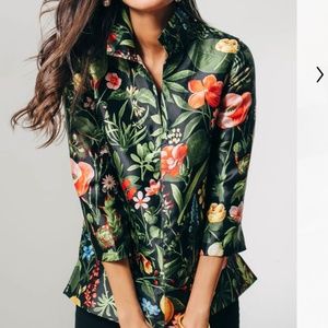 Tuckerneck Noir Blooming Botanical Margot Top